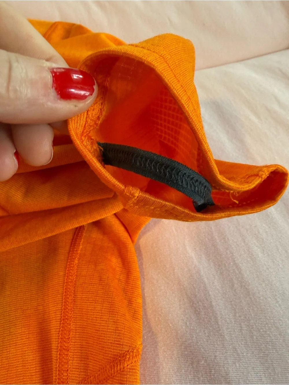 Patagonia Men’s Capilene Thermal Weight Zip-Neck Orange Grid Fleece Pullover M